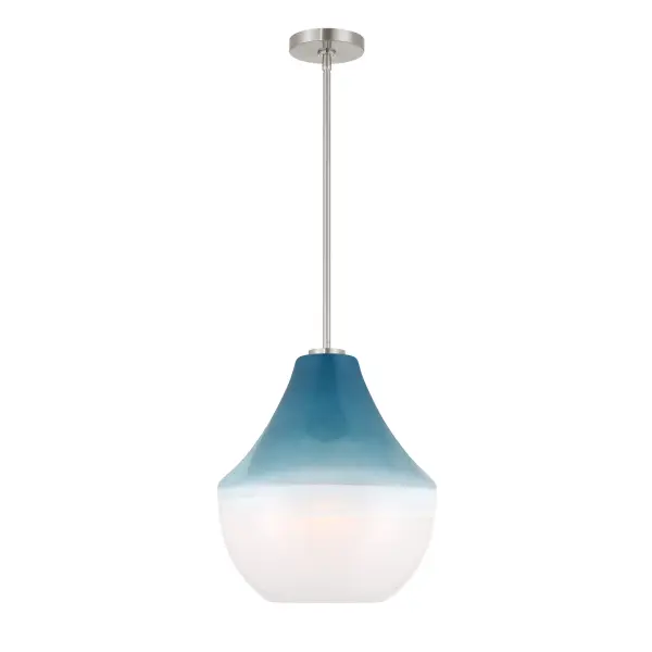 Pacific 14" Blue Ombre Glass Pendant - Image 5
