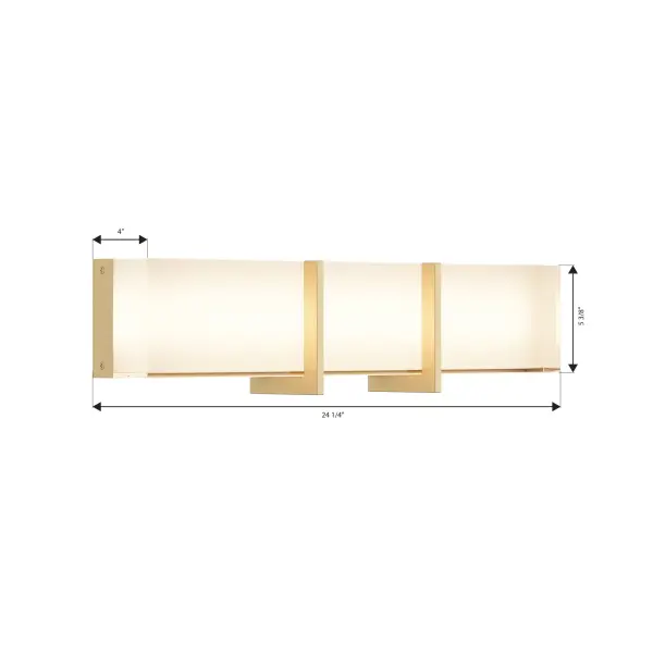 High Rise 24.25" LED Bath Bar in Legacy Brass - Image 3