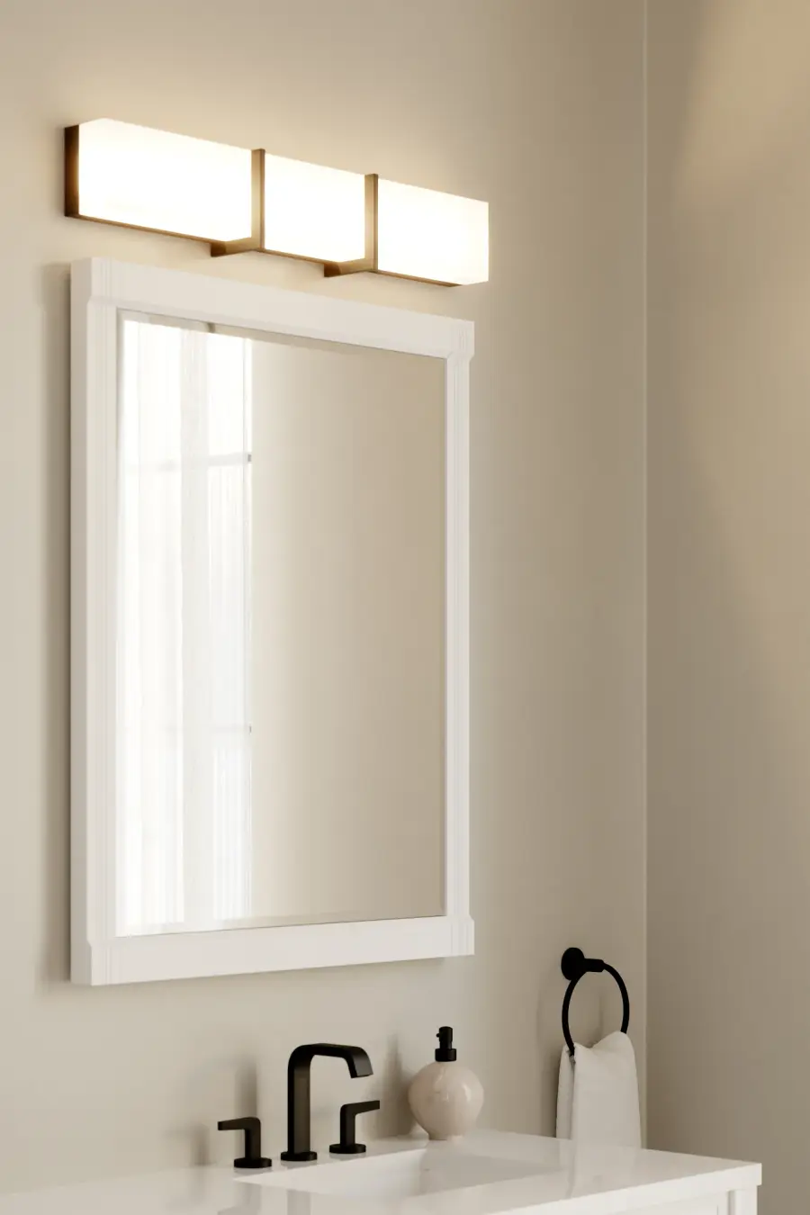 High Rise 30.25" LED Bath Bar in Dark Matte Black - Image 2
