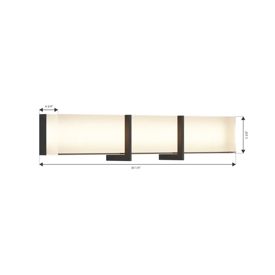 High Rise 30.25" LED Bath Bar in Dark Matte Black - Image 3