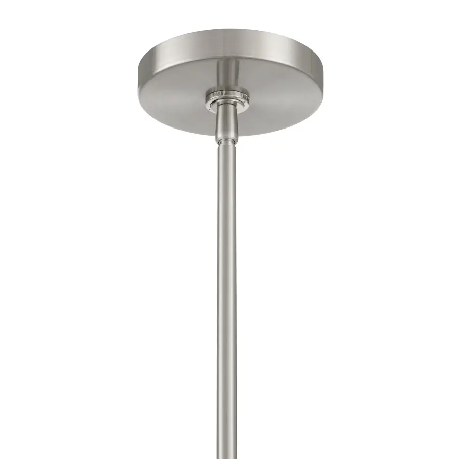 Desert 10" Brushed Nickel Pendant with Amber Swirl Glass - Image 6
