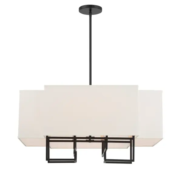 Upham Estates 8-Light Pendant in Coal and Polished Nickel - Image 4