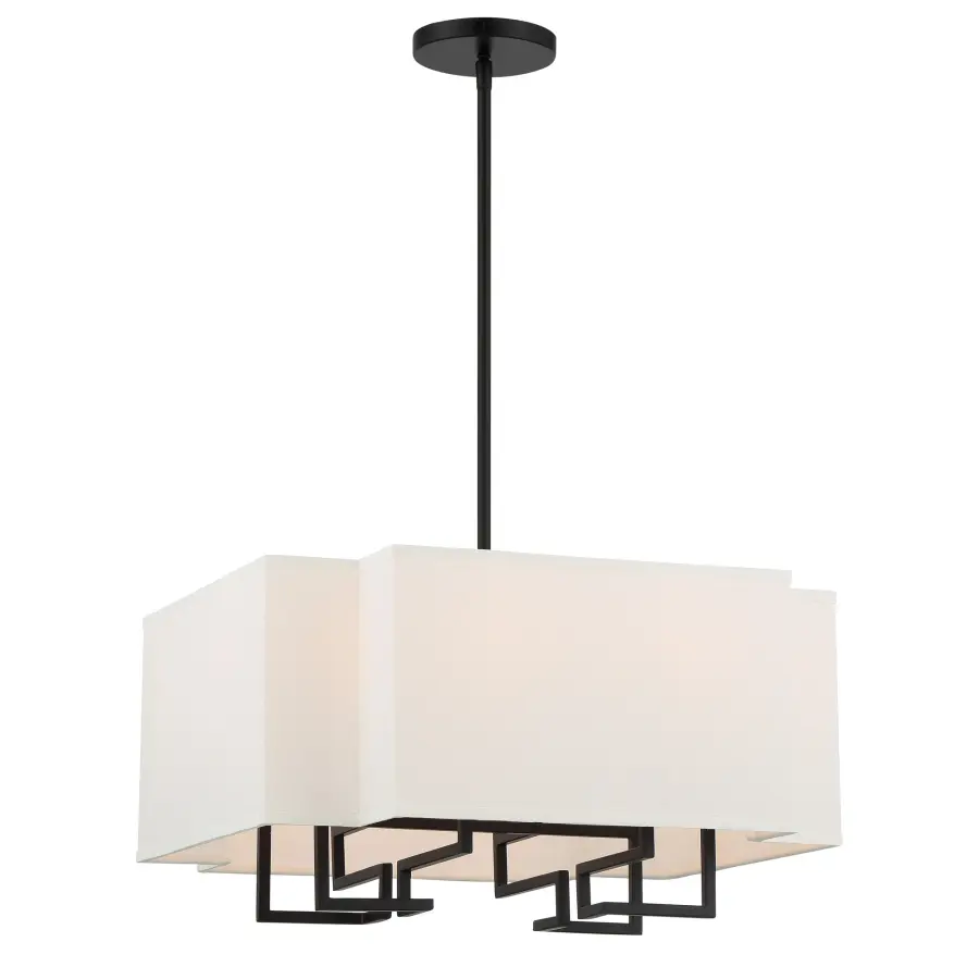 Upham Estates 8-Light Pendant in Coal and Polished Nickel - Image 1