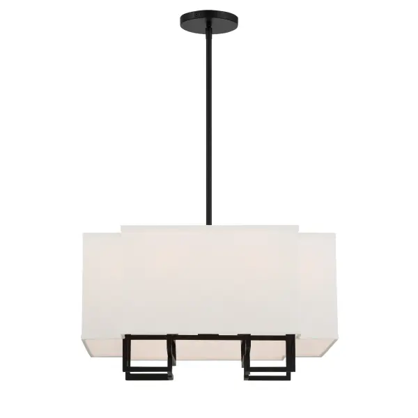Upham Estates 8-Light Pendant in Coal and Polished Nickel - Image 4