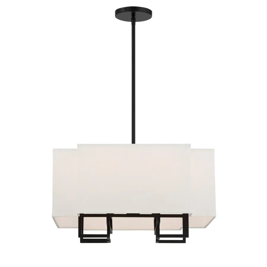 Upham Estates 8-Light Pendant in Coal and Polished Nickel - Image 4