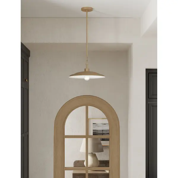 York 16" Natural Brass Pendant Light - Image 5