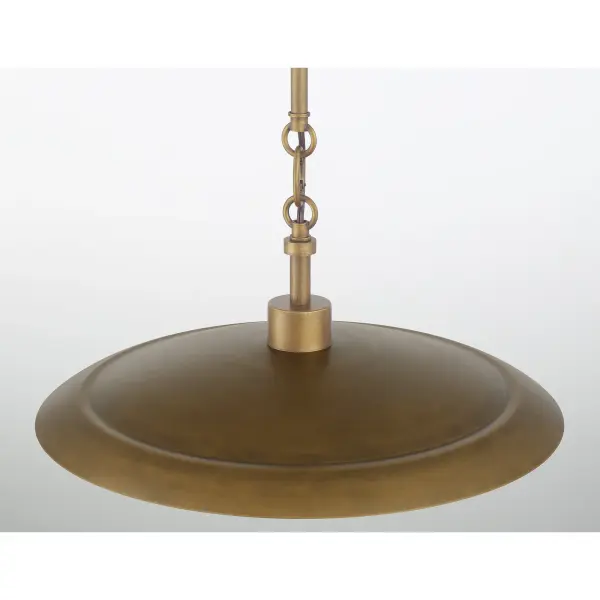 York 16" Natural Brass Pendant Light - Image 6