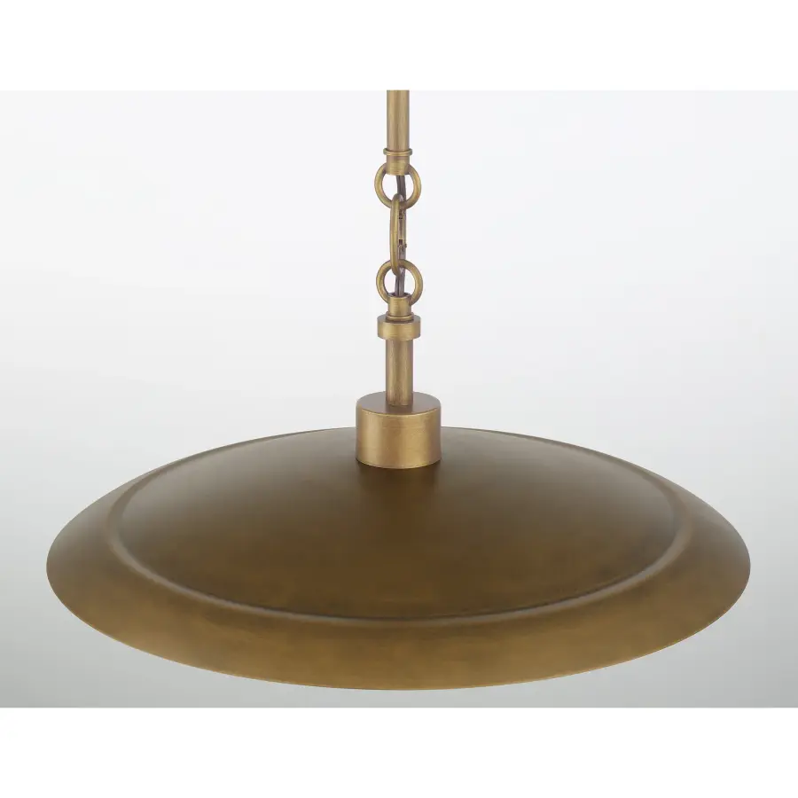 York 16" Natural Brass Pendant Light - Image 6