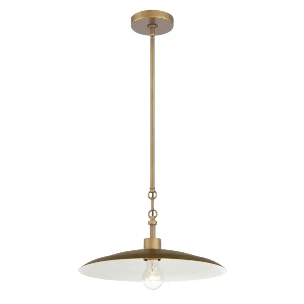York 16" Natural Brass Pendant Light - Image 7