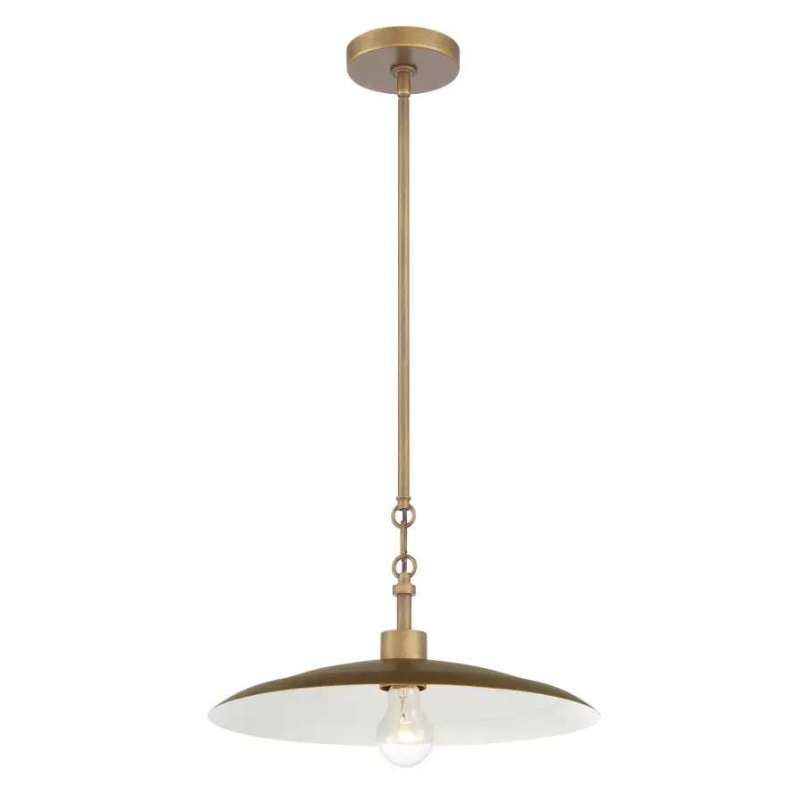 York 16" Natural Brass Pendant Light - Image 7