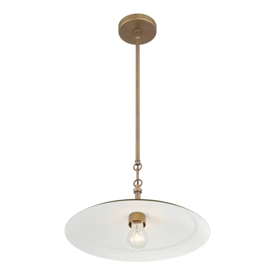 York 16" Natural Brass Pendant Light - Image 8