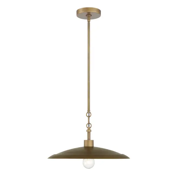 York 16" Natural Brass Pendant Light - Image 9