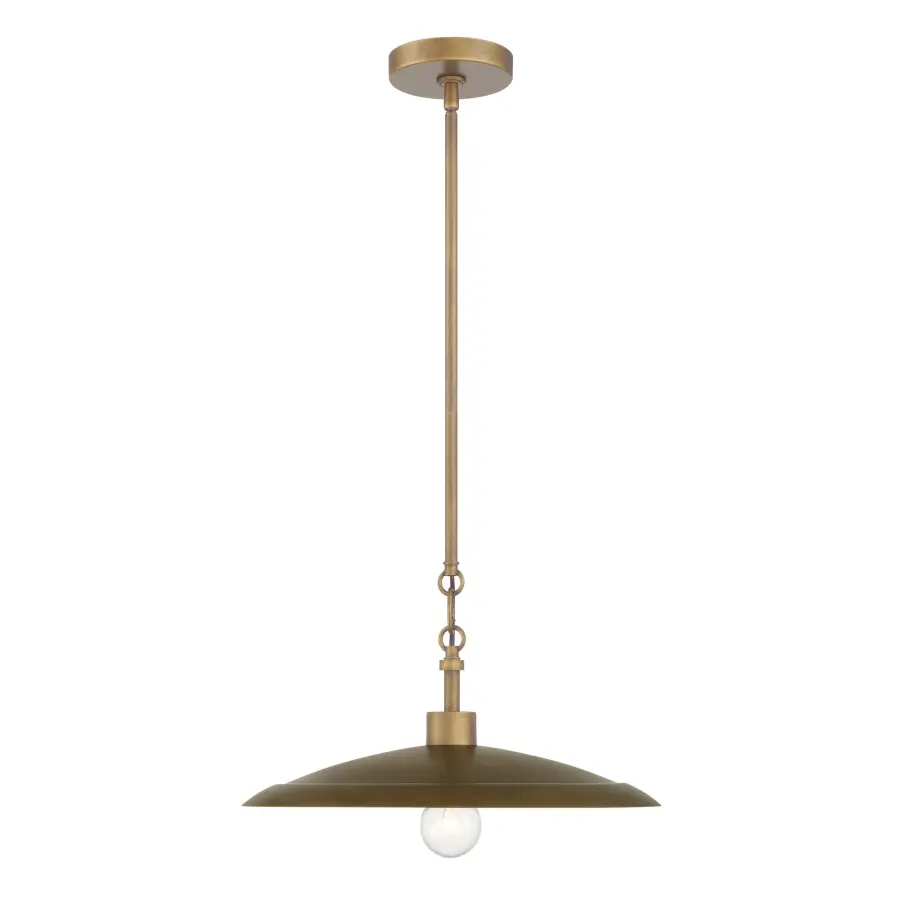 York 16" Natural Brass Pendant Light - Image 9