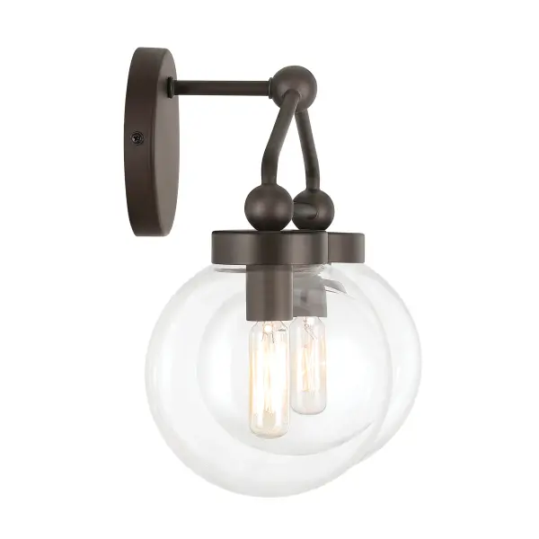 Compact Transitional Vanity Light with Classic Clear Glass Shades - Image 4