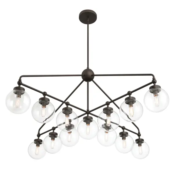Dramatic 52-Inch Linear Chandelier with 13 Lights for Grand Spaces - Image 1