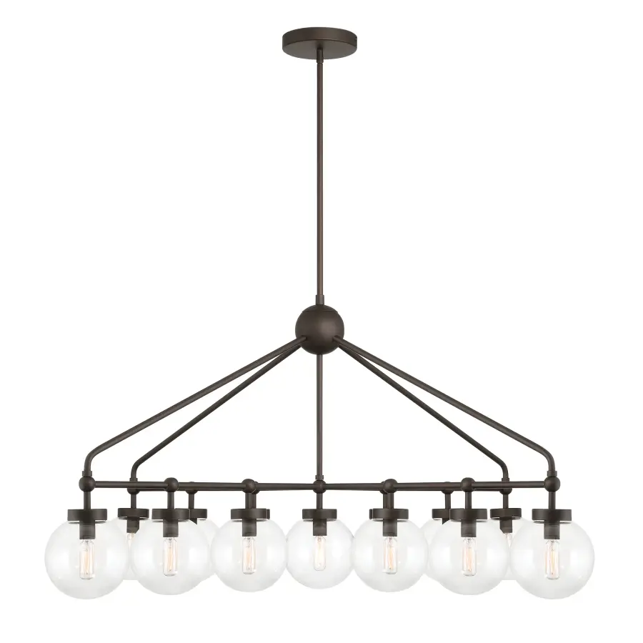 Dramatic 52-Inch Linear Chandelier with 13 Lights for Grand Spaces - Image 5