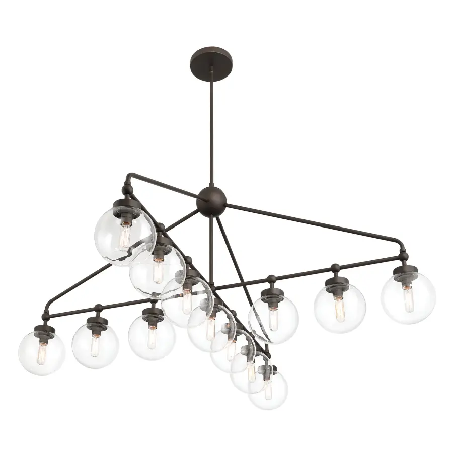 Dramatic 52-Inch Linear Chandelier with 13 Lights for Grand Spaces - Image 6