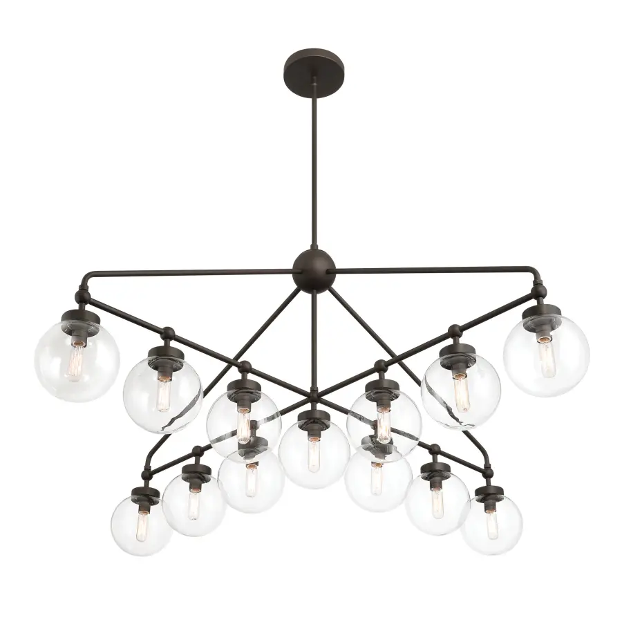 Stella 52" 13-Light Chandelier in Dark Bronze - Image 7