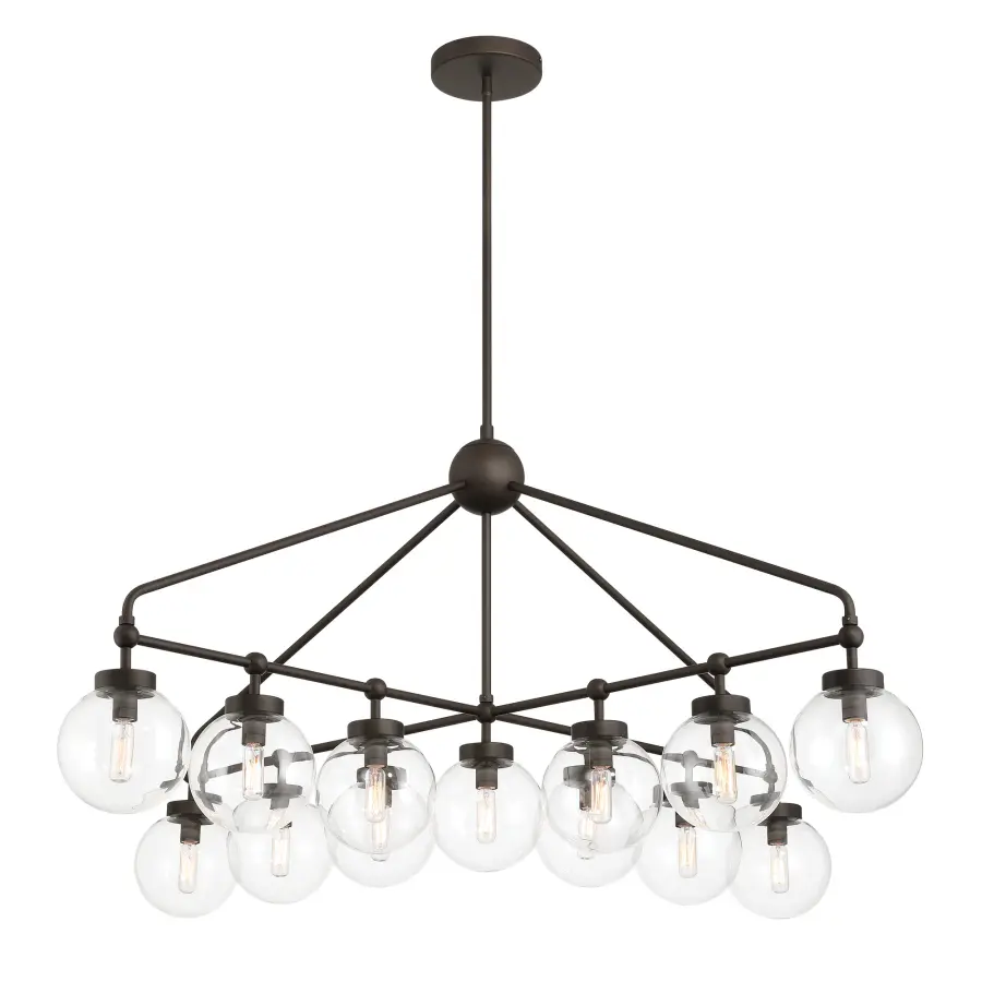 Stella 52" 13-Light Chandelier in Dark Bronze - Image 8