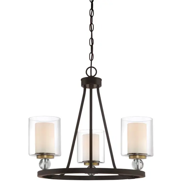 Elegant Mini Chandelier with Mixed Metal Finish