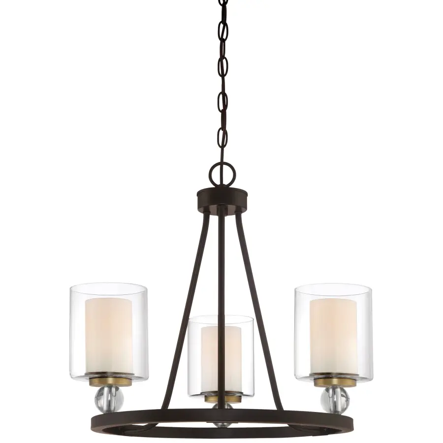 Elegant Mini Chandelier with Mixed Metal Finish