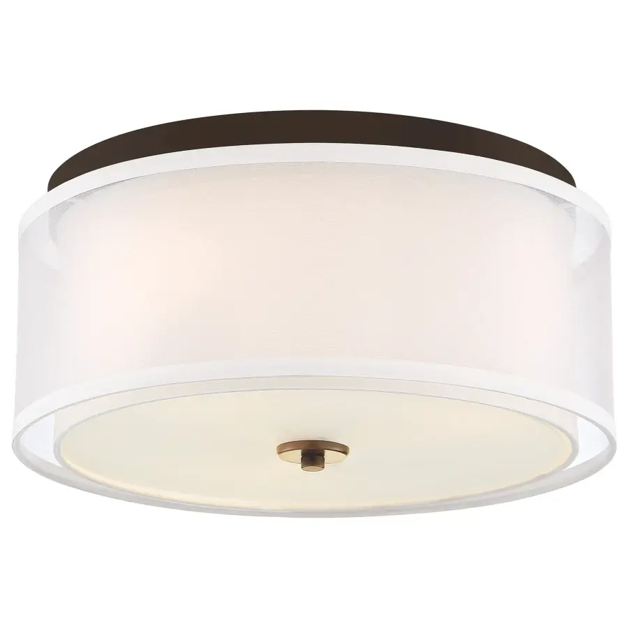 Elegant Transitional Flush Mount with Mixed Metal Finish