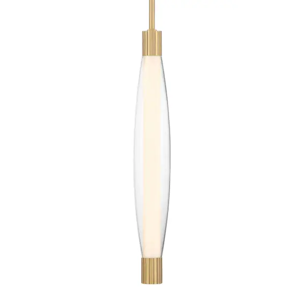 The Verto 3" LED Pendant combines modern minimalism with warm brass tones. Its compact 3-inch diameter makes it ideal for multiples over islands or in tight spaces like hallways and closets. High CRI and integrated LED deliver quality light.