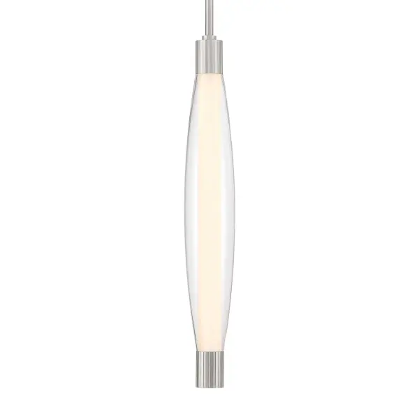 The Verto 3" LED Pendant delivers focused illumination in a compact, modern design. Its brushed nickel finish and clear glass shade create a clean aesthetic ideal for kitchen islands, bathrooms, and hallways.
