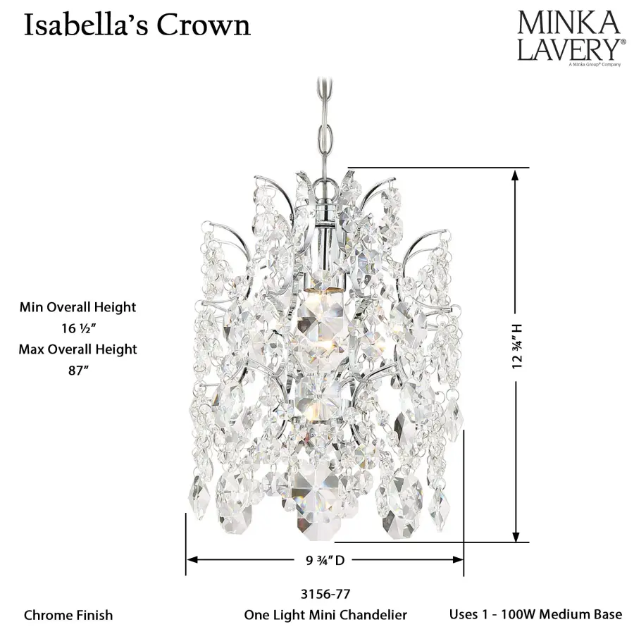 Isabella's Crown Mini Pendant - Image 3