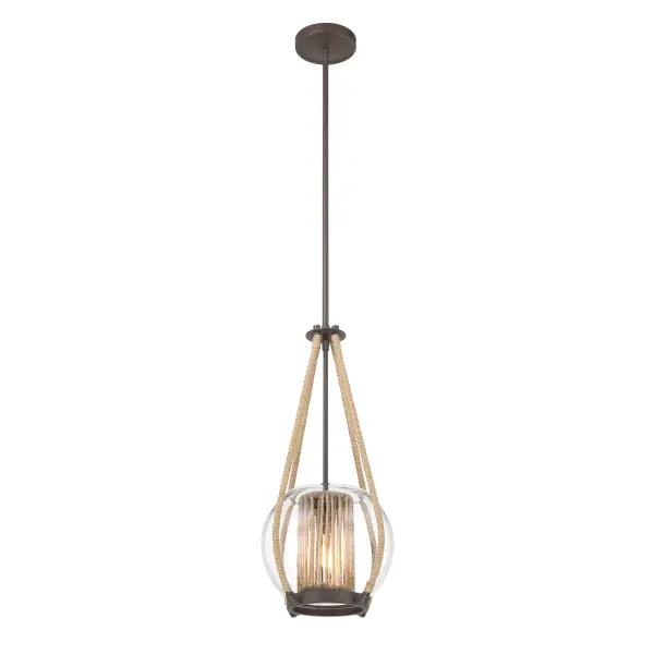 The Stutterhein pendant combines contemporary design with industrial charm. Its clear glass shade and sand bronze finish create a versatile look that works in modern kitchens, dining areas, and entryways.