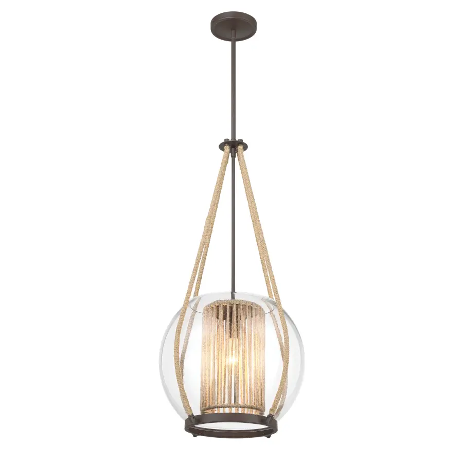 Stutterhein 31" Clear Glass Pendant Light - Image 1