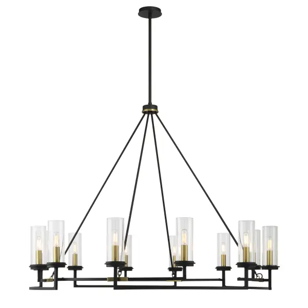 Dramatic 12-Light Statement Chandelier with Mixed Metal Finish - Image 3