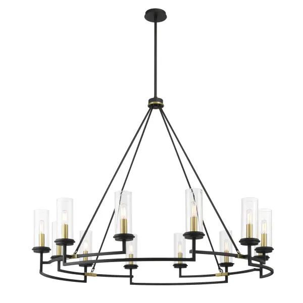 Dramatic 12-Light Statement Chandelier with Mixed Metal Finish - Image 5