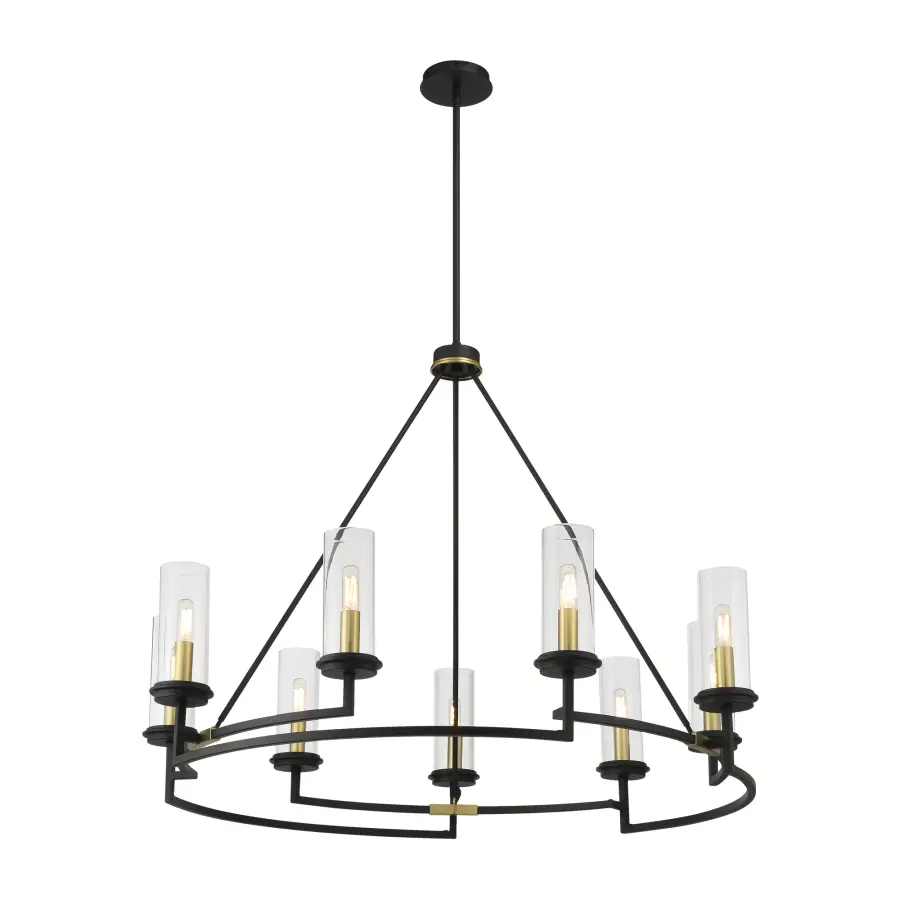 Bold Linear Chandelier with Industrial-Modern Appeal - Image 1