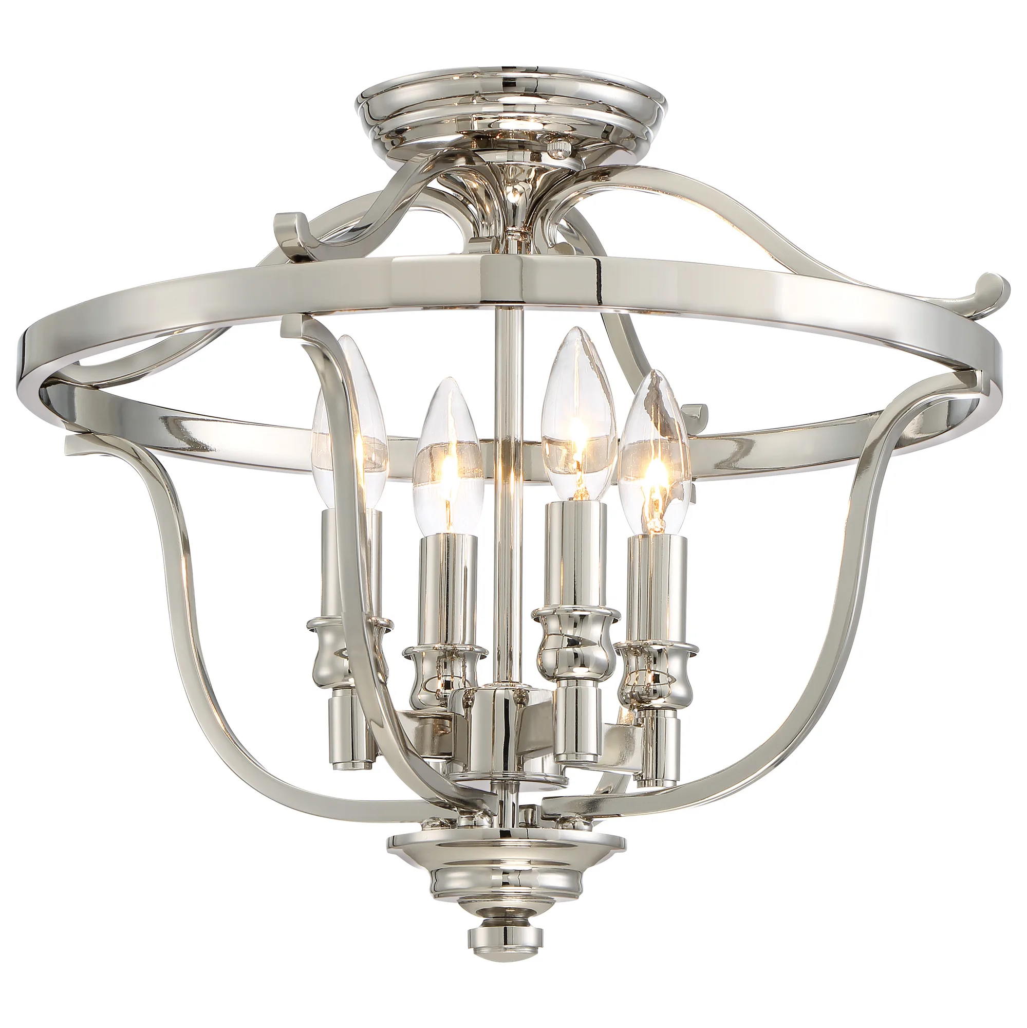 Audrey's Point 4-Light Semi-Flush Mount Ceiling Light