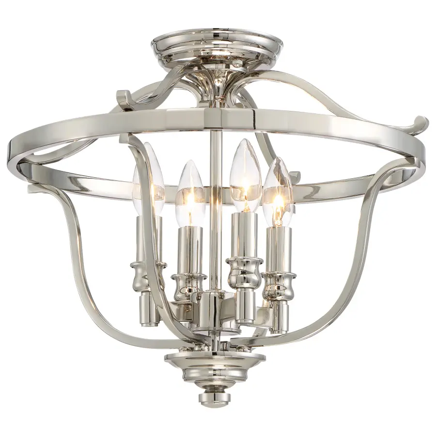 Audrey's Point 4-Light Semi-Flush Mount Ceiling Light