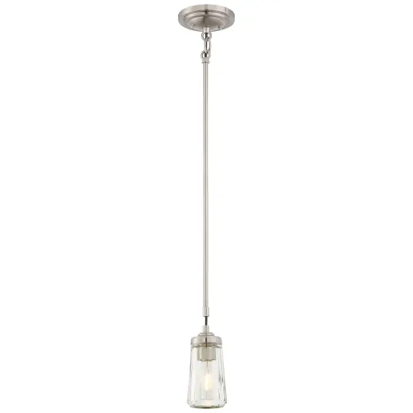 Poleis 1-Light Mini Pendant in Brushed Nickel