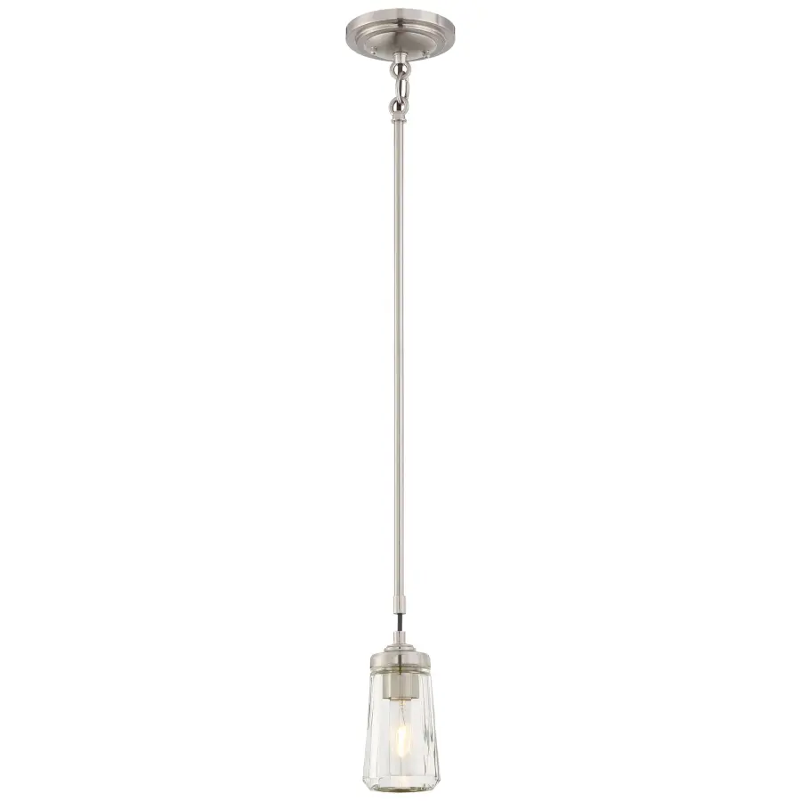 Poleis 1-Light Mini Pendant in Brushed Nickel