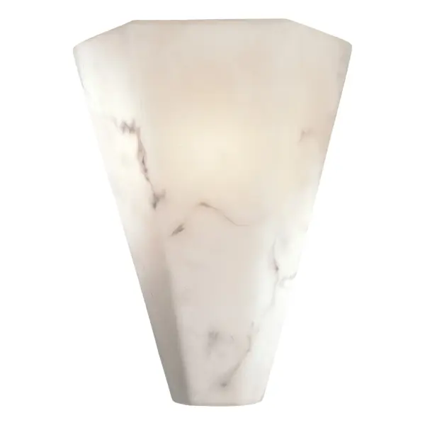 This compact wall sconce combines transitional elegance with practical functionality. The Alabaster Dust finish provides a soft, neutral aesthetic while the polycarbonate shade ensures durability and easy maintenance.