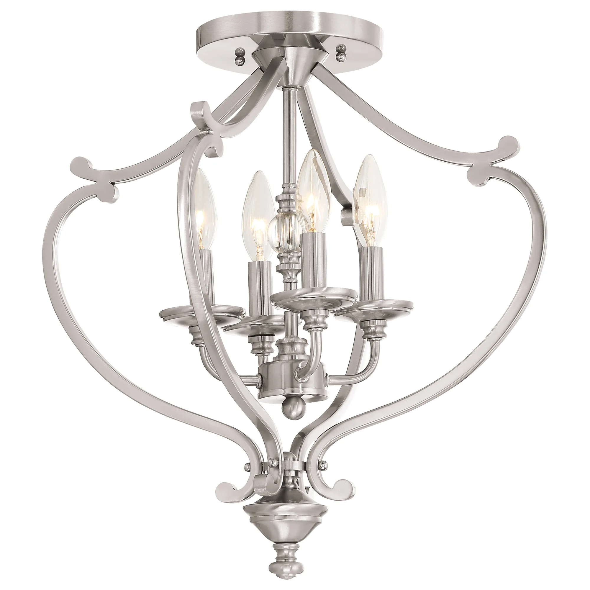Savannah Row 4-Light Semi-Flush Ceiling Light