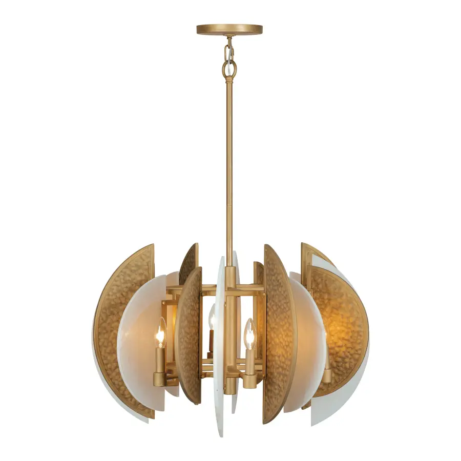 Sophisticated Statement Piece with Artisanal Alabaster and Hammered Details - Image 4