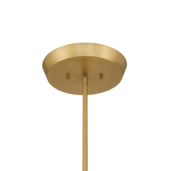 The Velaris 24" pendant combines timeless brass elegance with modern LED efficiency. Its faux alabaster shade diffuses 2700 lumens of warm light, creating inviting ambiance perfect for dining and entertaining spaces. - alternate view