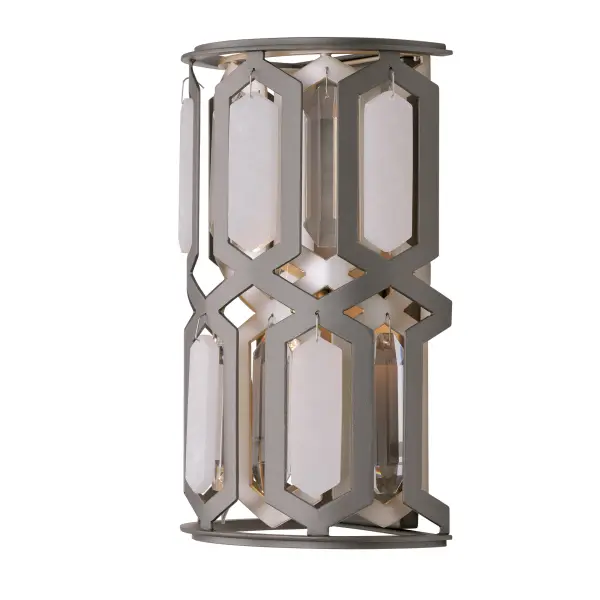 Hexly 12" Crystal and Alabaster Wall Sconce - Image 4