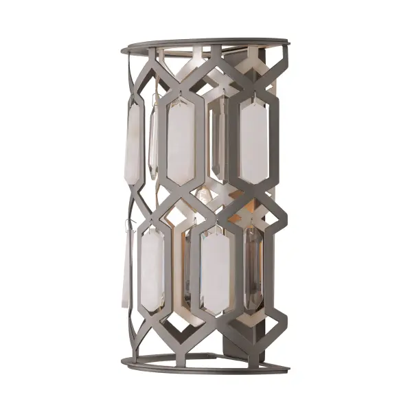 Hexly 16" Crystal and Alabaster Wall Sconce - Image 4