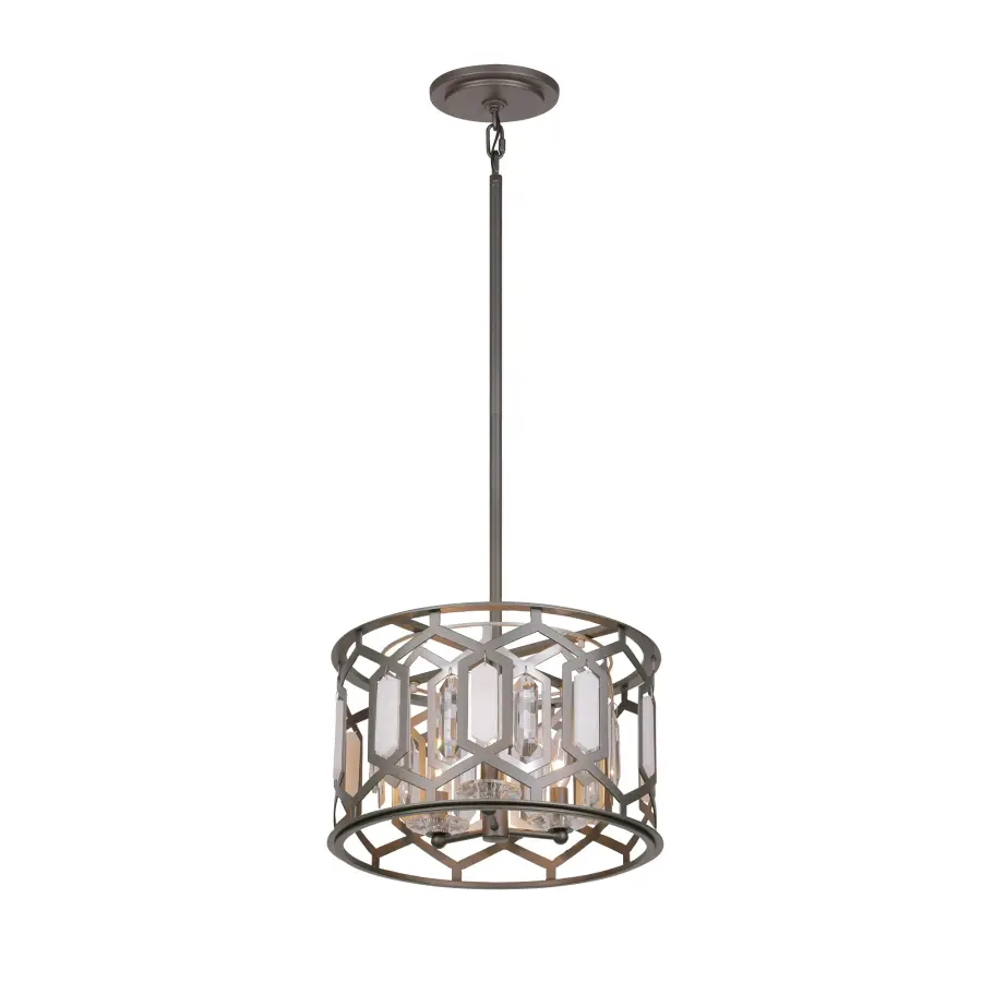Hexly 3-Light Semi-Flush Mount Convertible Pendant - Image 2