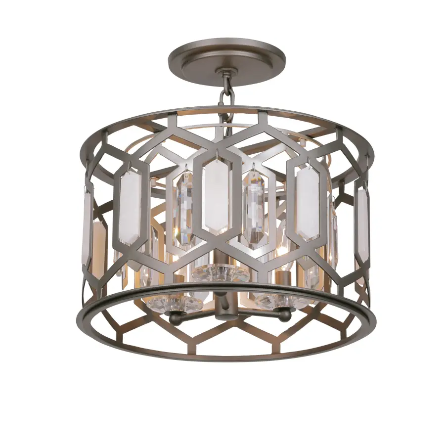 Hexly 3-Light Semi-Flush Mount Convertible Pendant - Image 3