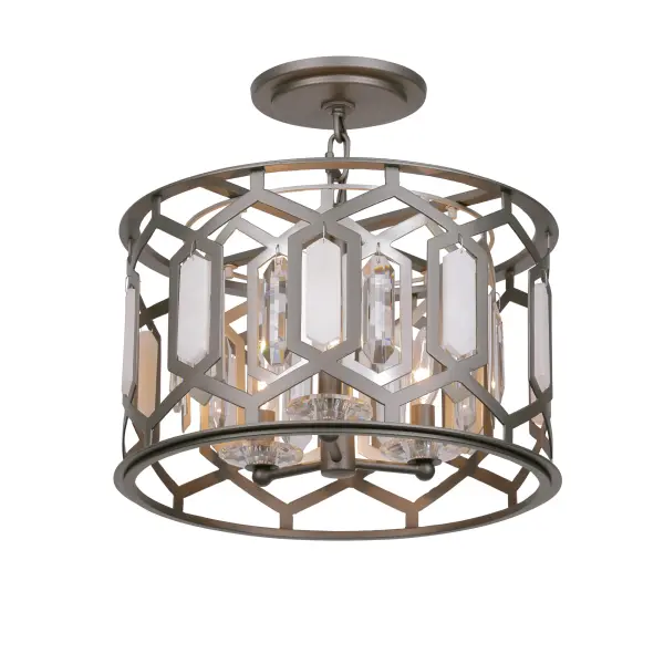 Hexly 3-Light Semi-Flush Mount Convertible Pendant - Image 4