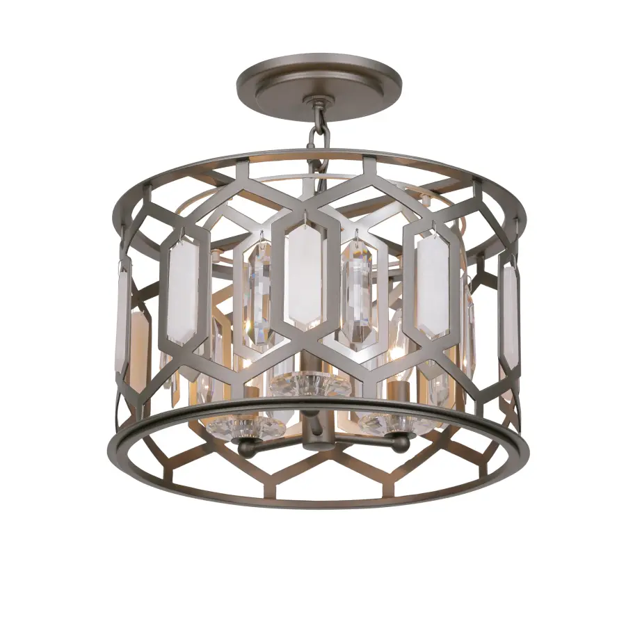 Hexly 3-Light Semi-Flush Mount Convertible Pendant - Image 4