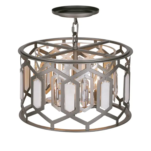 Hexly 3-Light Semi-Flush Mount Convertible Pendant - Image 5