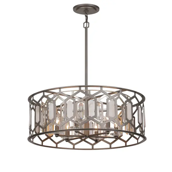 Hexly 6-Light Pendant in Bronze & Sultry Silver - Image 3
